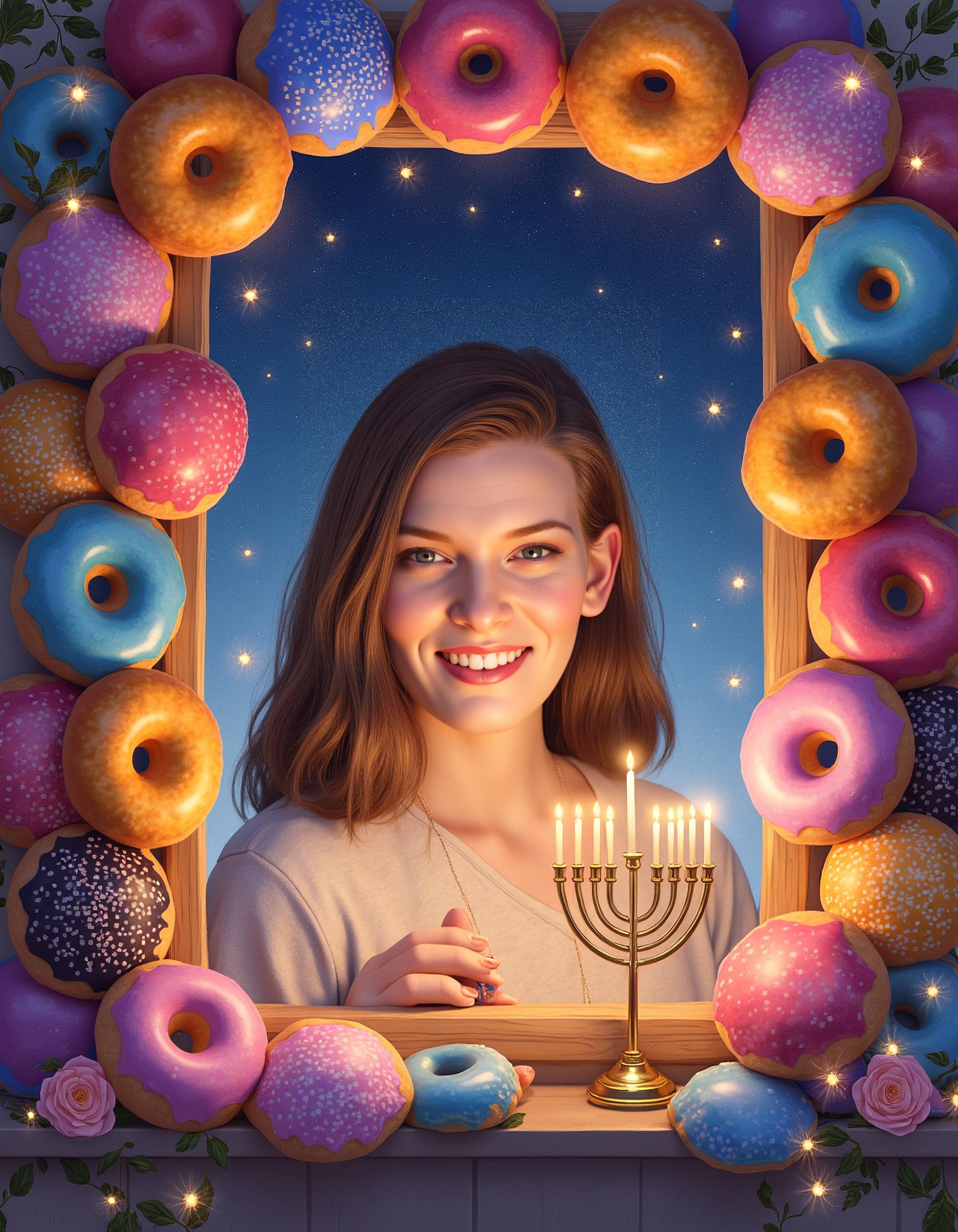 Hanukkah woman portrait 3