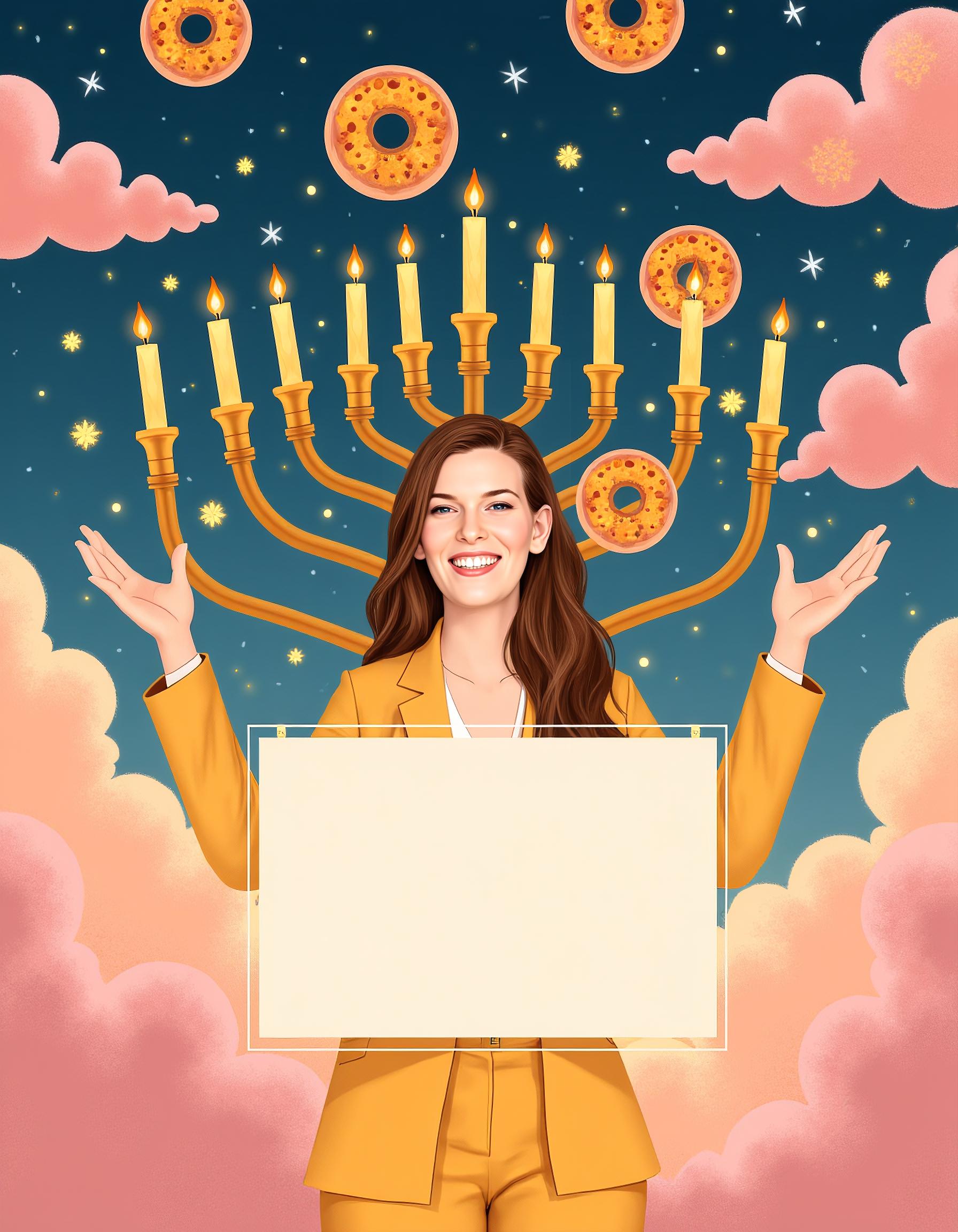 Hanukkah woman portrait 5