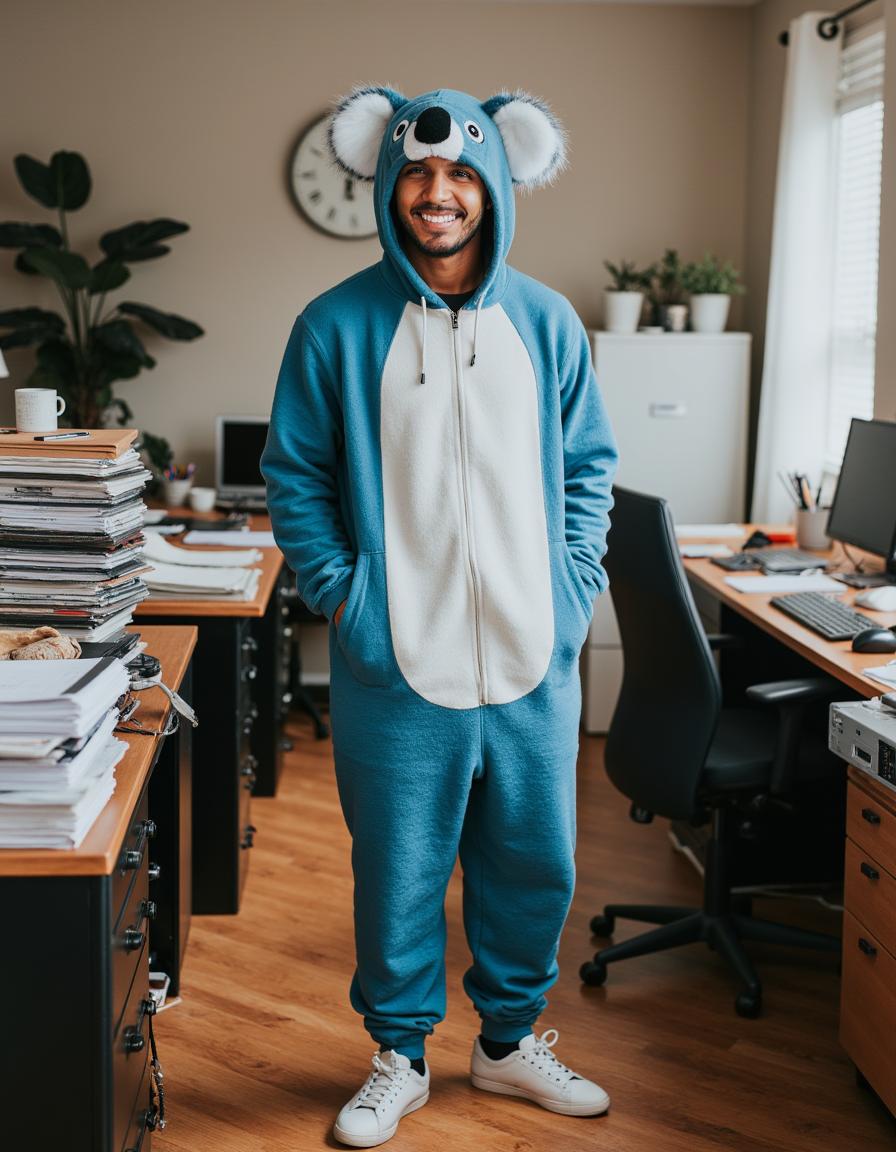 Fun onesie man portrait