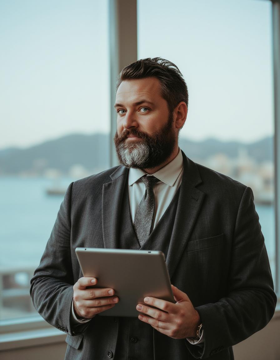 Confident real estate agent headshot